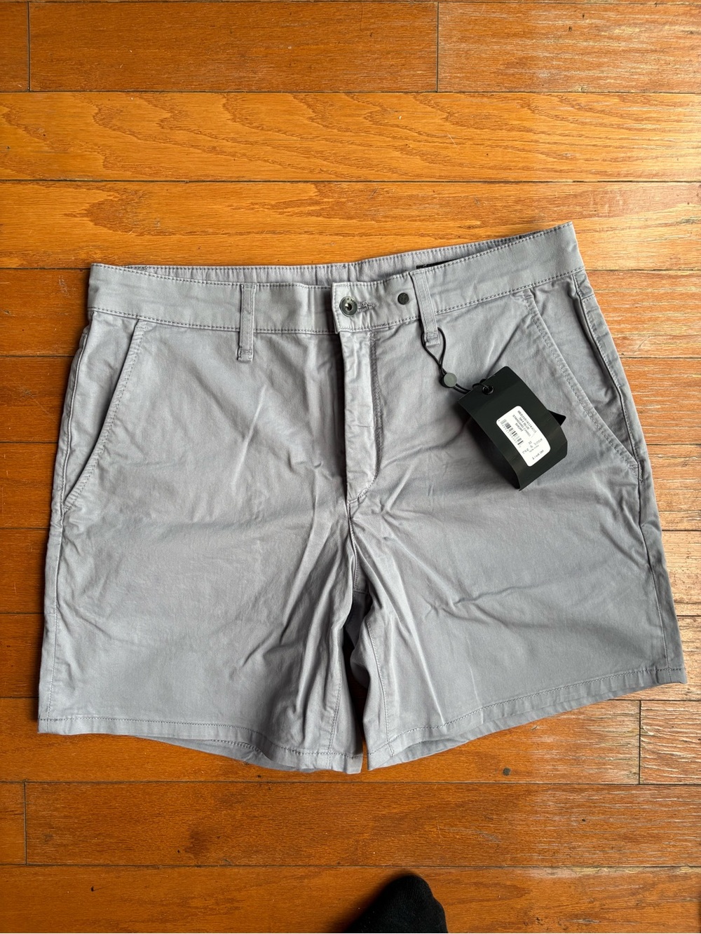 rag & bone Light Gray Flat Front Men's Shorts